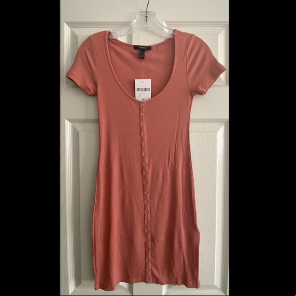 Mini snap front dress